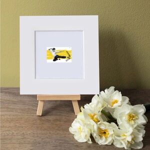 Modern White and Yellow Art Print